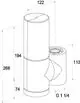 Pneumatex Mikroblasenabscheider, vertikal, mit rotierbarem Anschluss und Isolierung. Das Produkt gehört zur Kategorie der Hydronik-Anlagen von IMI Hydronic Engineering.